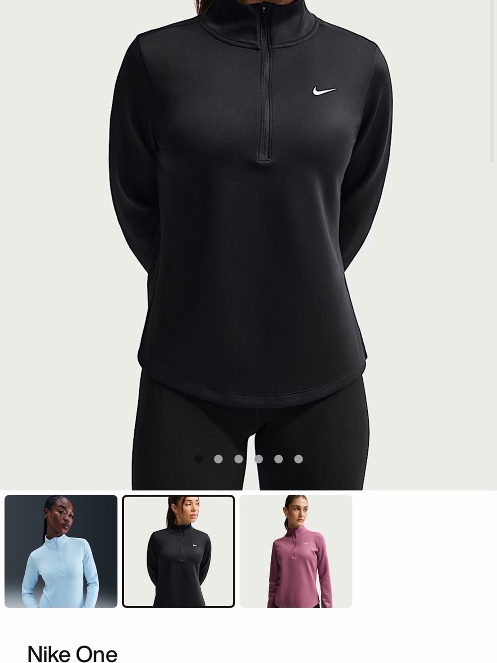 Nike Women's Black Half-Zip Pullover Sweatshirt